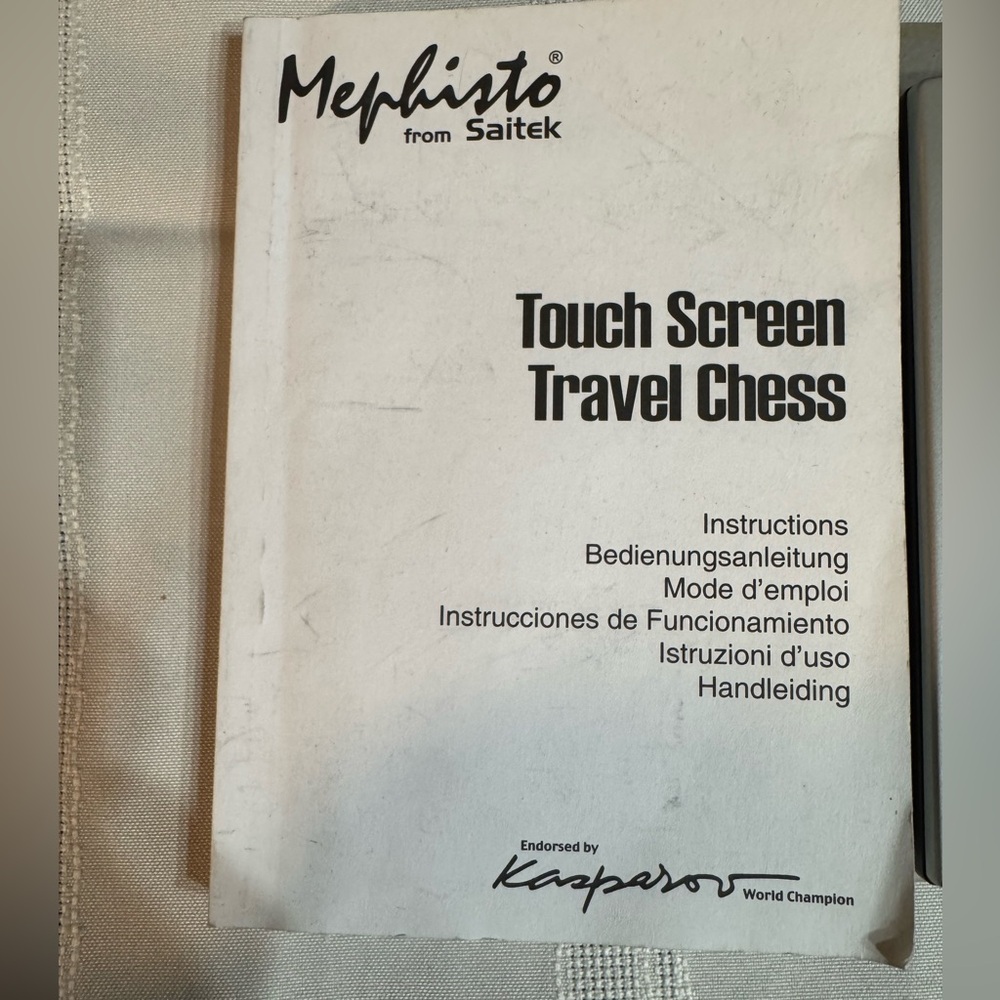Mephisto Silver Touch Screen Travel Chess - Picture 2 of 4